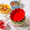 Colorful Ceramic baking bowl for Cake Fruit Salad Soup Rice, Porcelain Baking Bowl salad bowl For Home and Restaurant Use